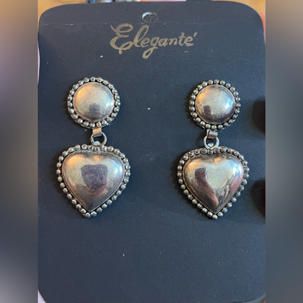Indian Heart Clip Earrings